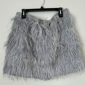 Gray Feathered Skirt